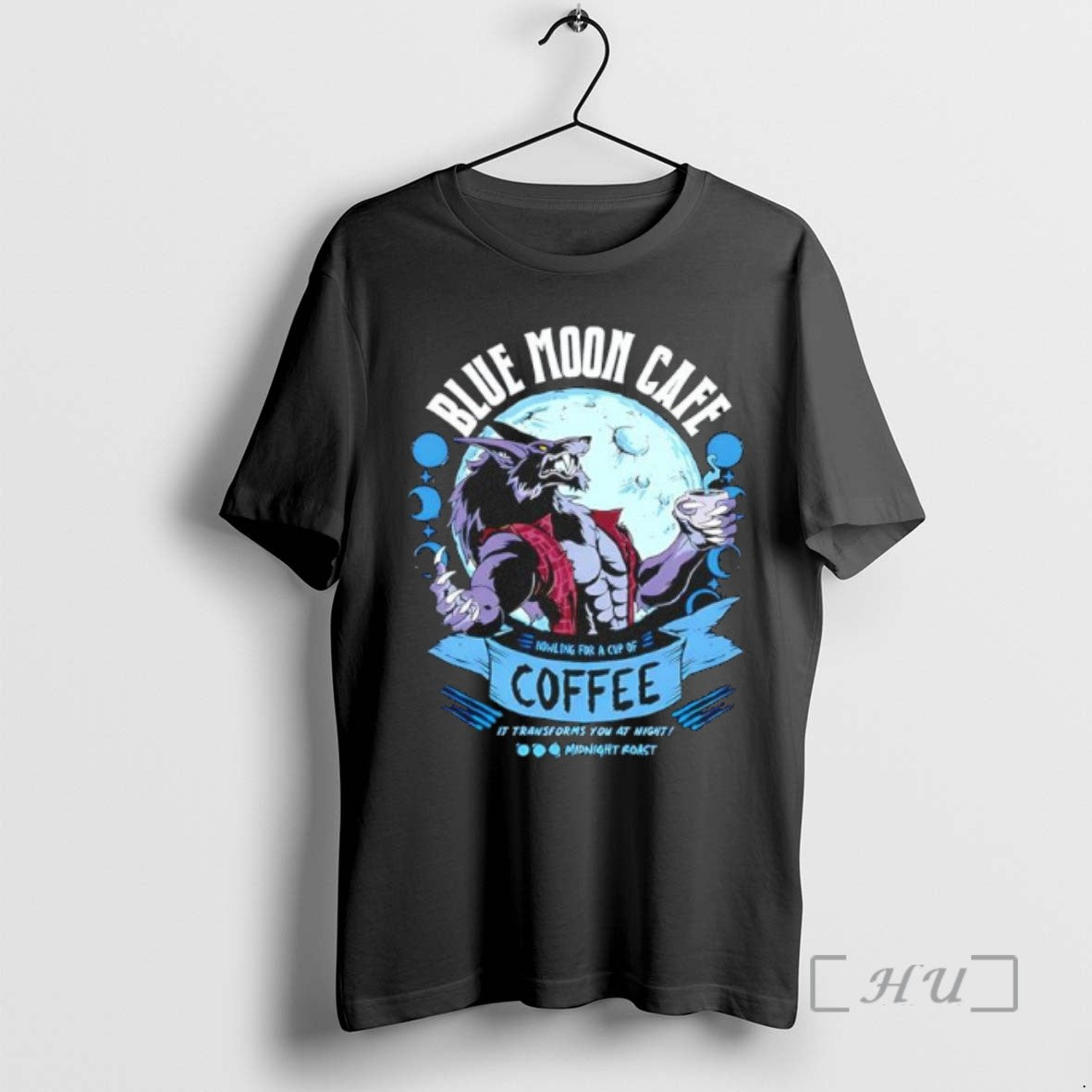 Officials Wolf Blue Moon Cafe Coffee In Transforms You At Night T Shirt Sweater