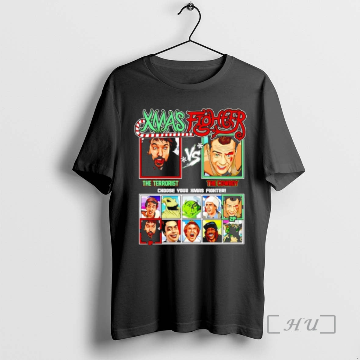 Officials Xmas Fighter Die Hard The Terrorist Vs The Cowboy Choose Your Premium T Shirts Hoodie, Sweatshirt | InkNestWear.com