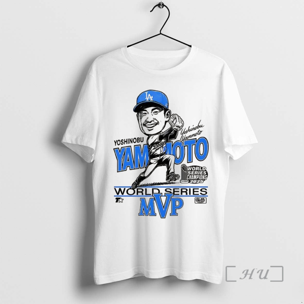 Officials Yoshinobu Yamamoto Los Angeles Dodgers World Series Champions 2025 Mvp Caricature Premium T Shirts Hoodie,...