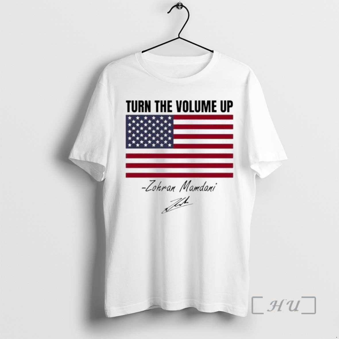 Officials Zohran Mamdani Turn The Volume Up Signature American Flag T-Shirts, Hoodie, Sweatshirt | InkNestWear.com