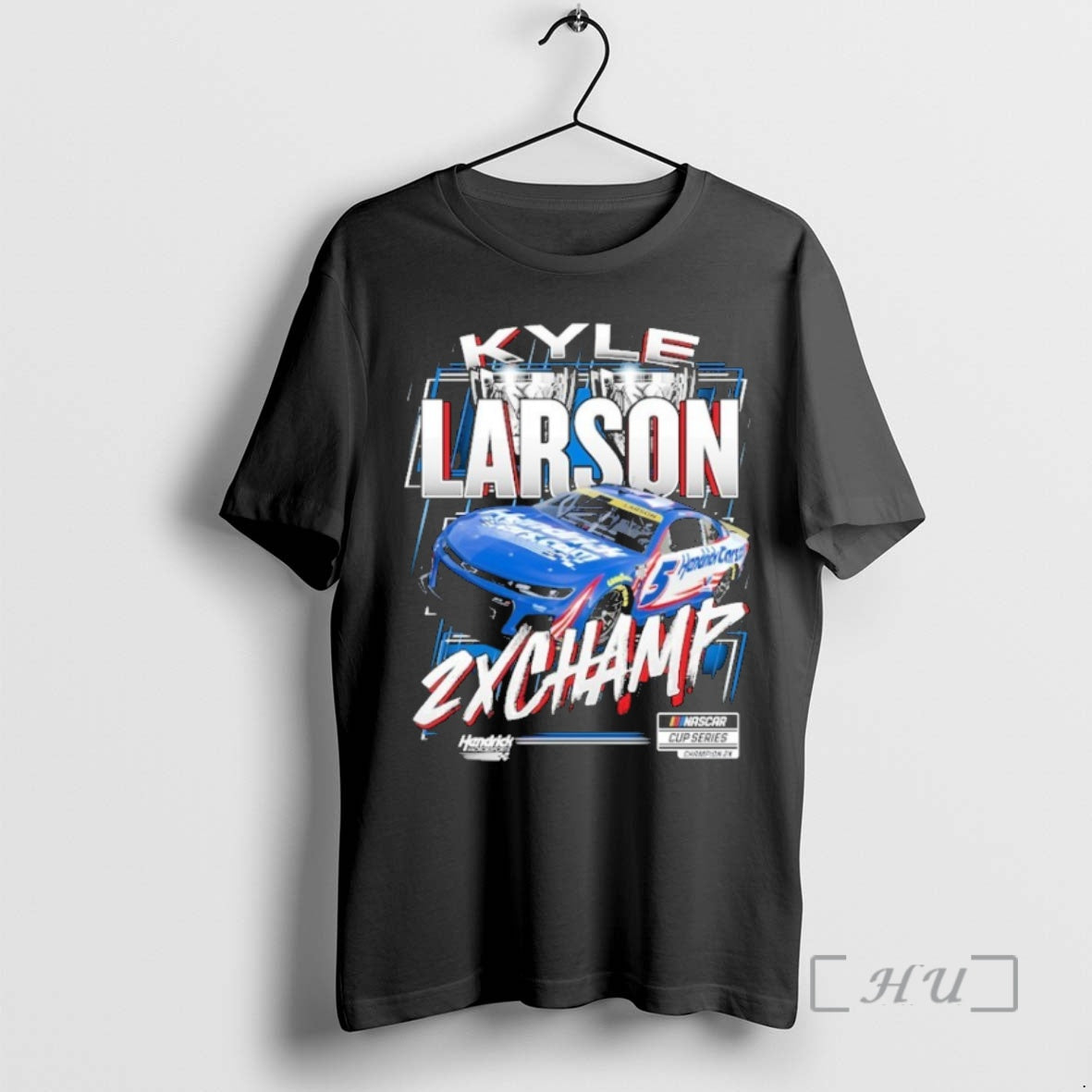 Officials Hendrick Motorsports Team Collection Black Kyle Larson Two Time Nascar Cup Series Champion Trophy T-Shirts,...
