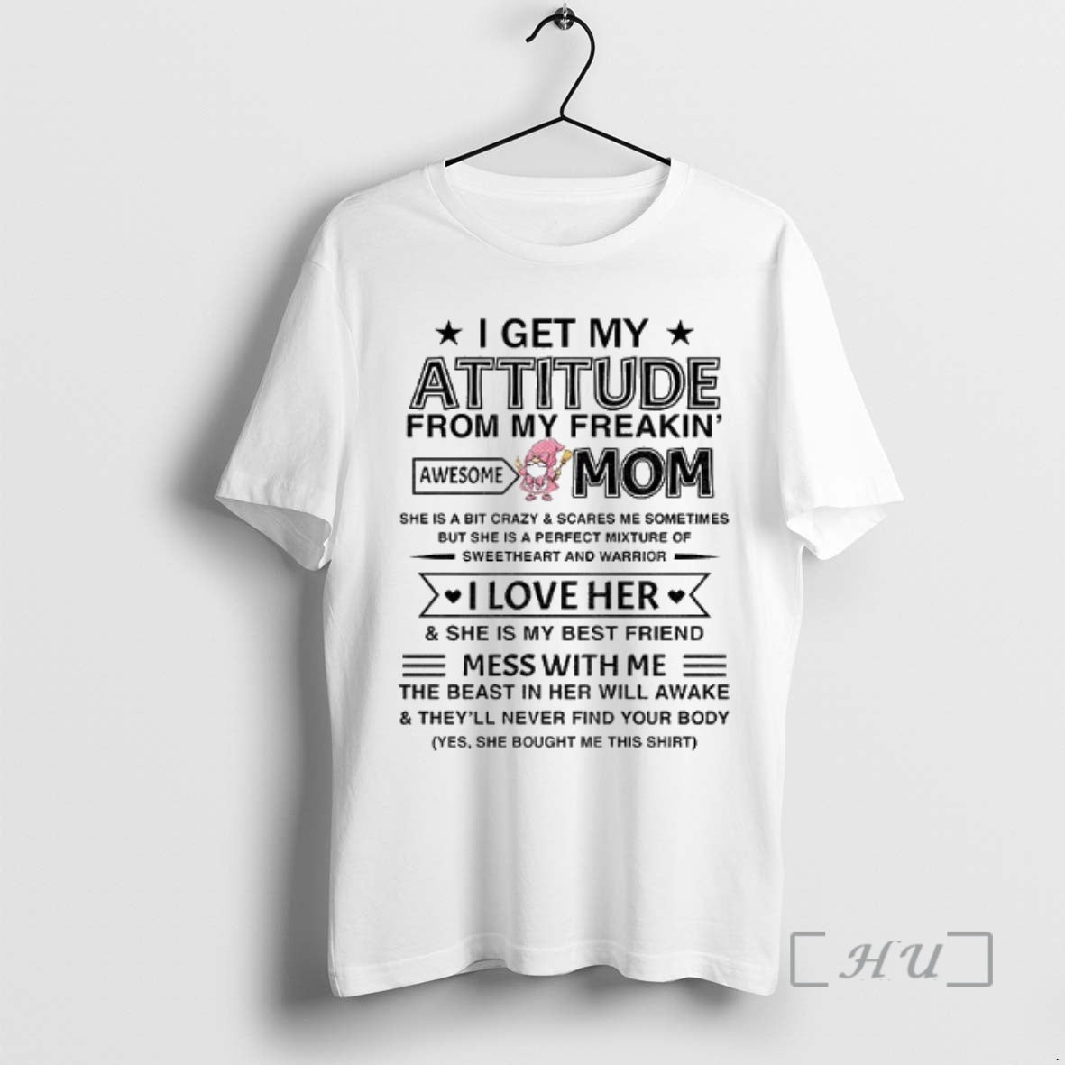 Officials Zcr8gw8s Gnome I Get My Attitude From My Freakin Awesome Mom She Is T-Shirts, Hoodie, Sweatshirt | InkNestWear.com