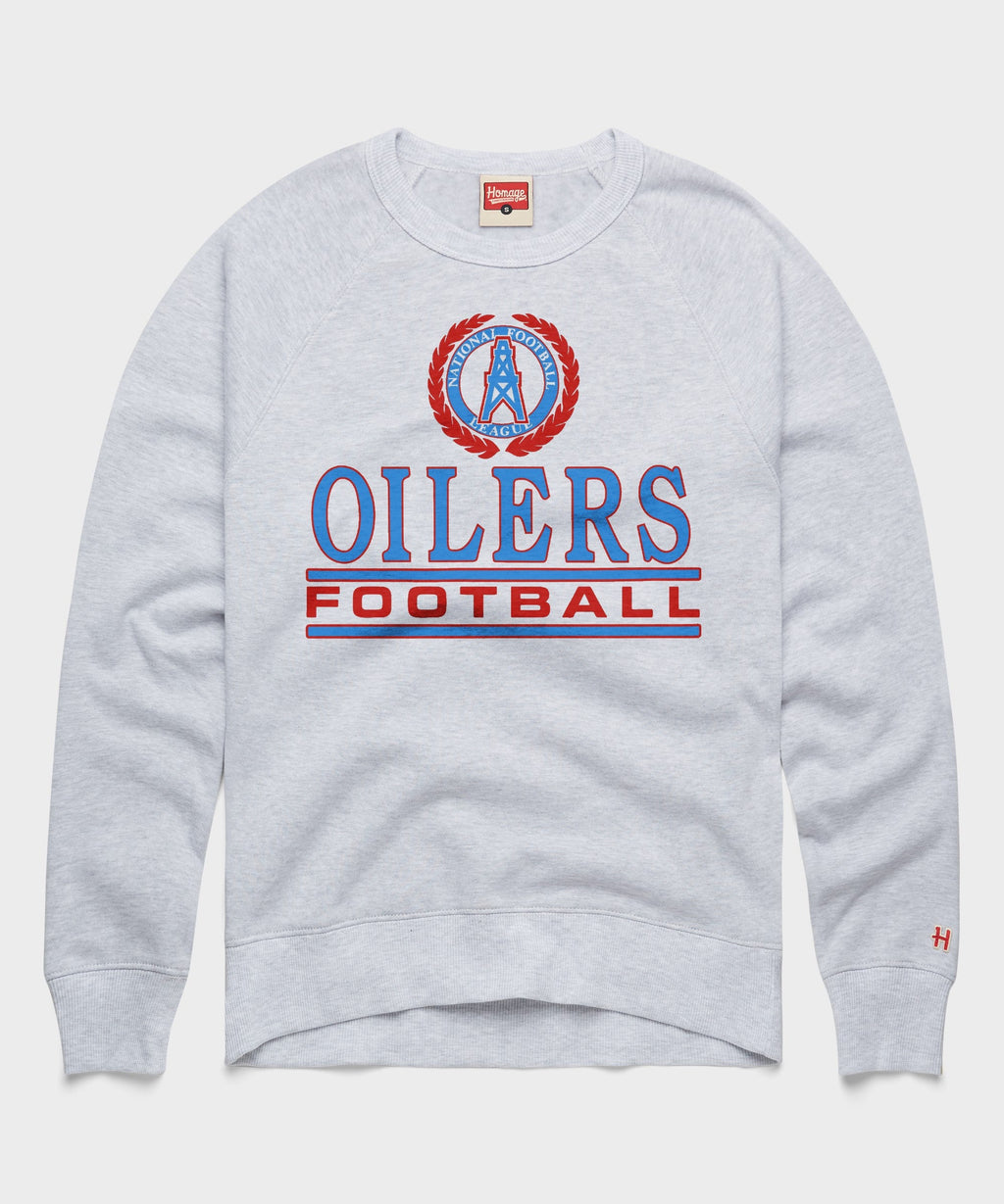 Oilers Football Crest Crewneck