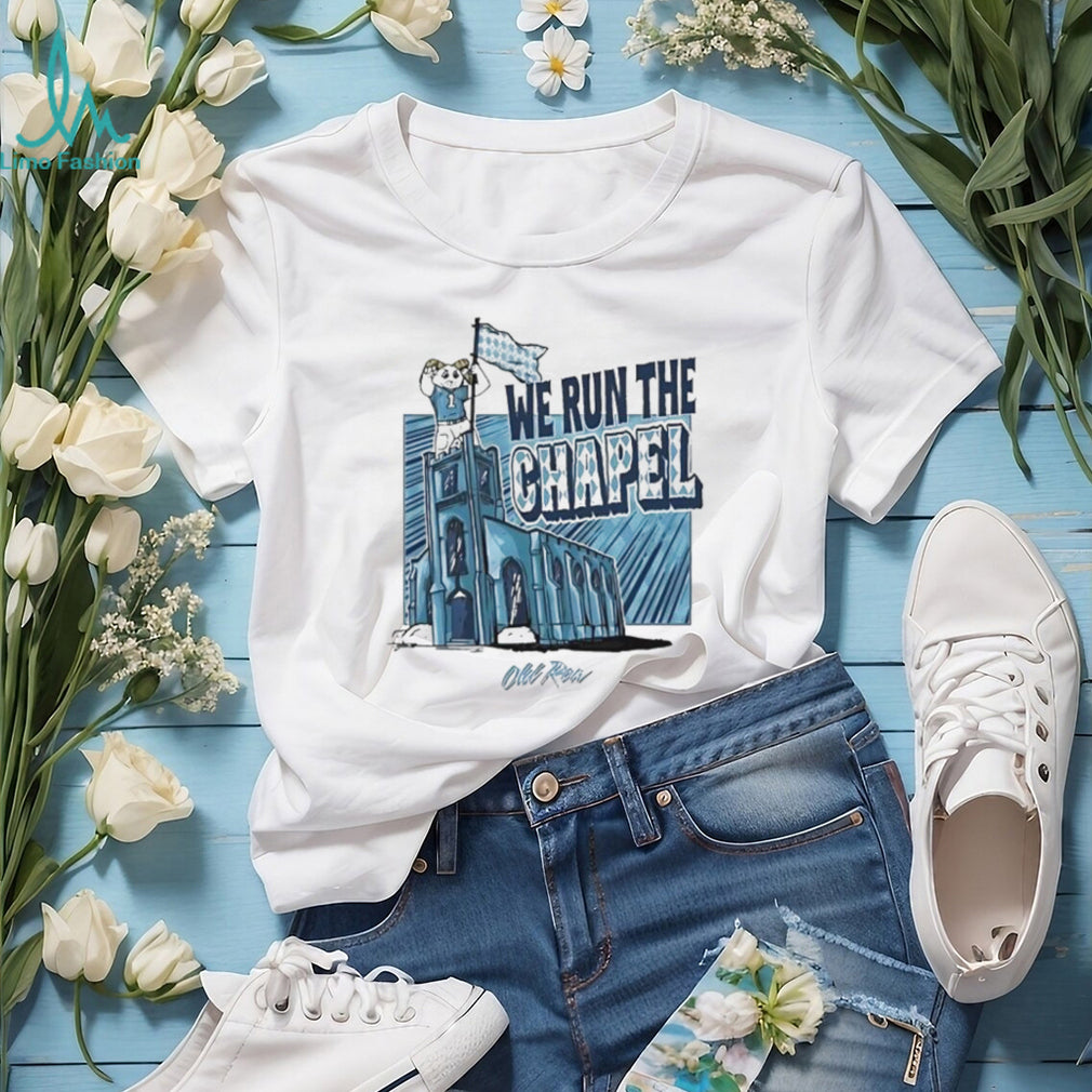 Old Row We Run The Chapel North Carolina Tar Heels Mascot T Shirt