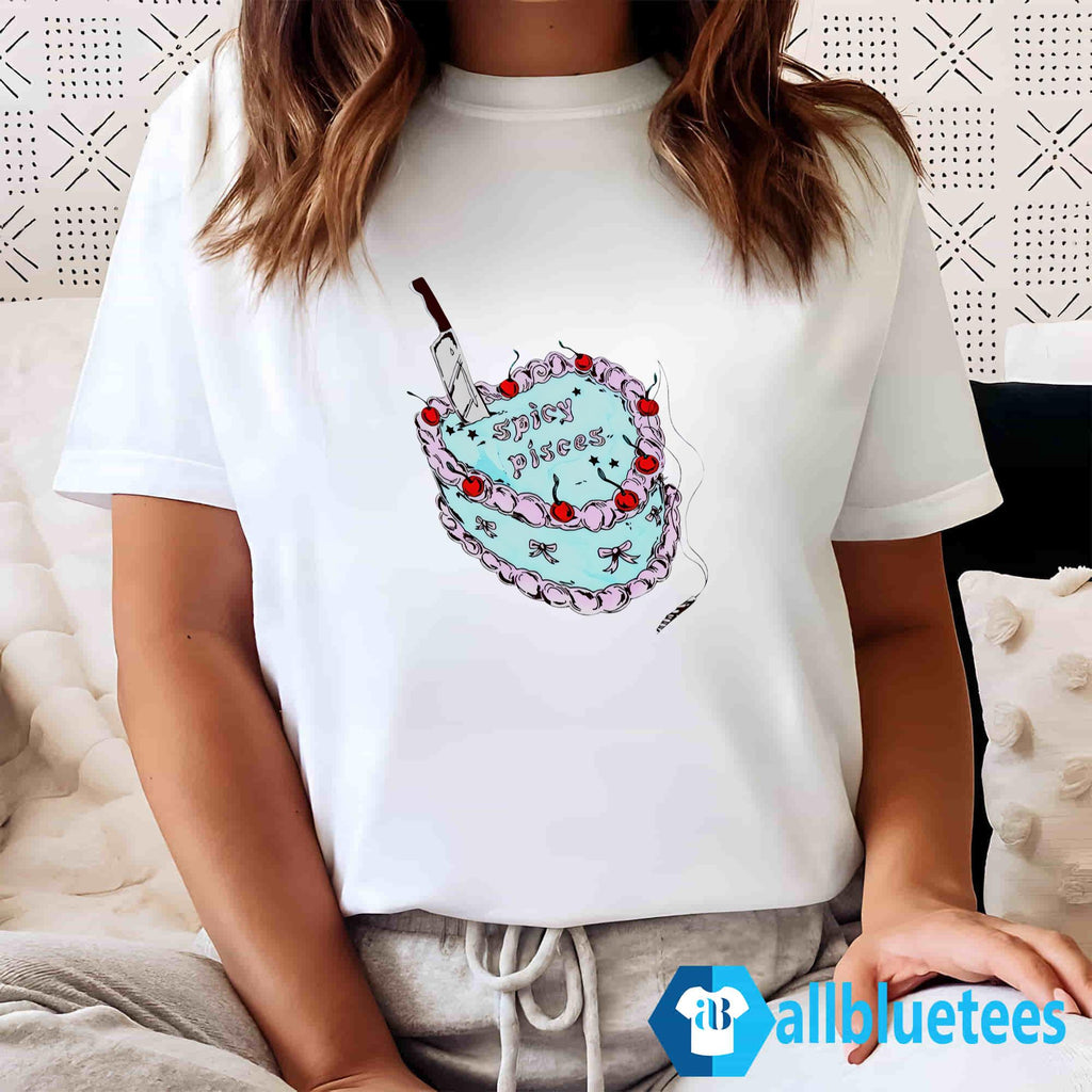 Olivia Rodrigo Spicy Pisces Birthday Cake Shirt