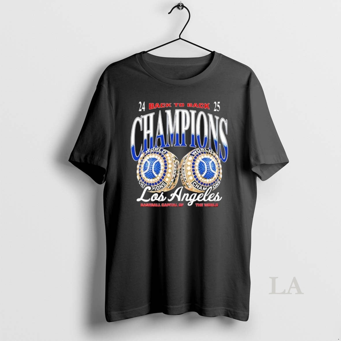 Original 2024 2025 Back To Back Champions Los Angeles Dodgers Rinsg T-Shirts, Hoodie, Sweatshirt | InkNestWear.com