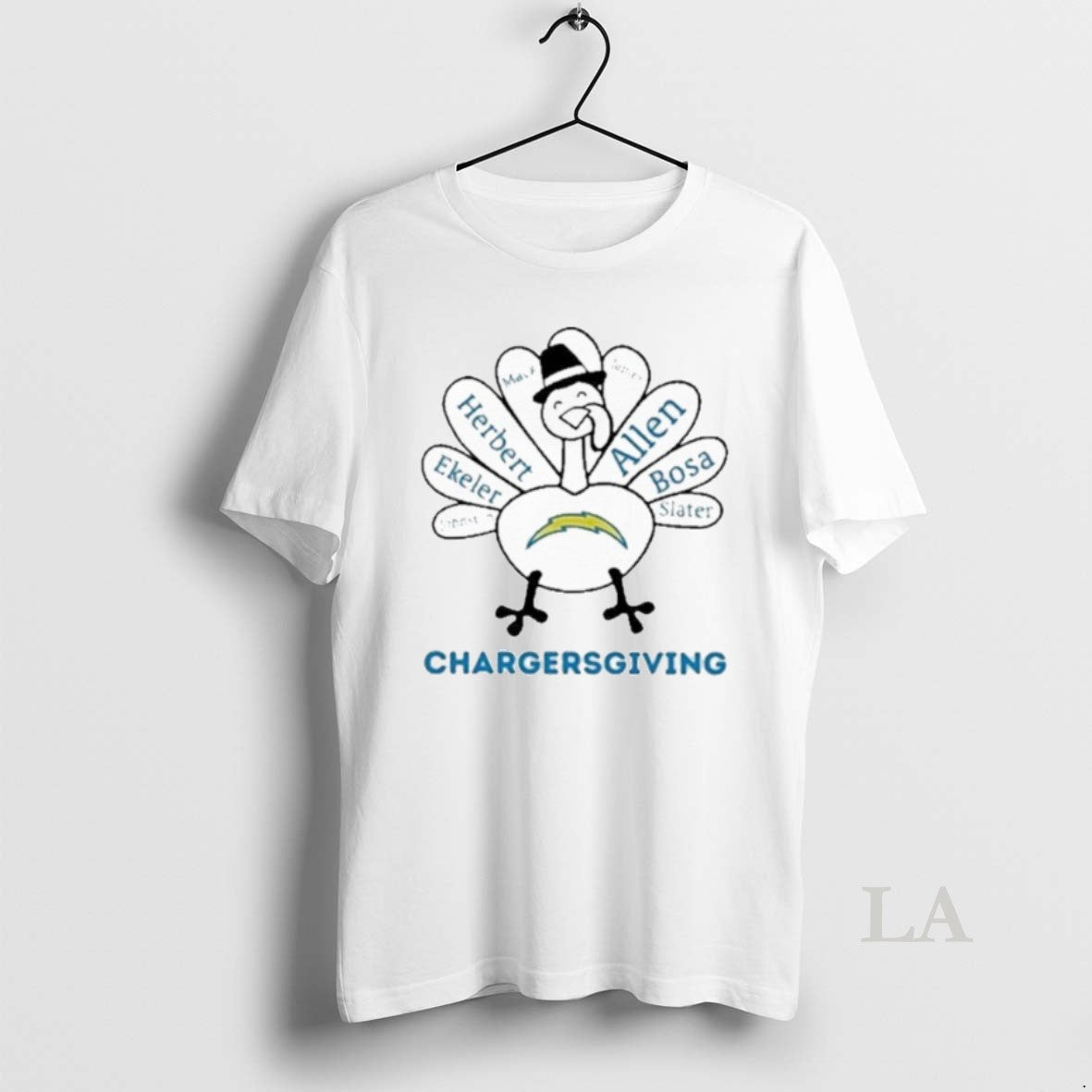 Original 2025 Chargersgiving Los Angeles Chargers X Thanksgiving T-Shirts, Hoodie, Sweatshirt | InkNestWear.com