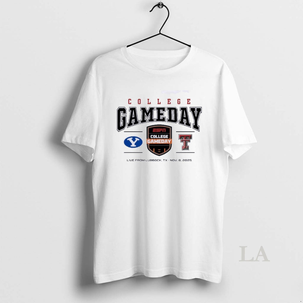 Original 2025 College Gameday Texas Tech Vs Byu Cougars Logo T-Shirts, Hoodie, Sweatshirt | InkNestWear.com