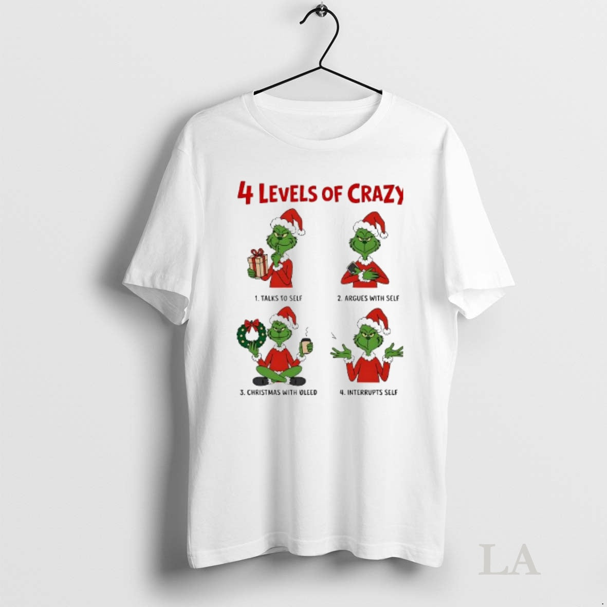 Original 4 Levels Of Crazy Grinch Christmas With Oleed T-Shirts, Hoodie, Sweatshirt | InkNestWear.com