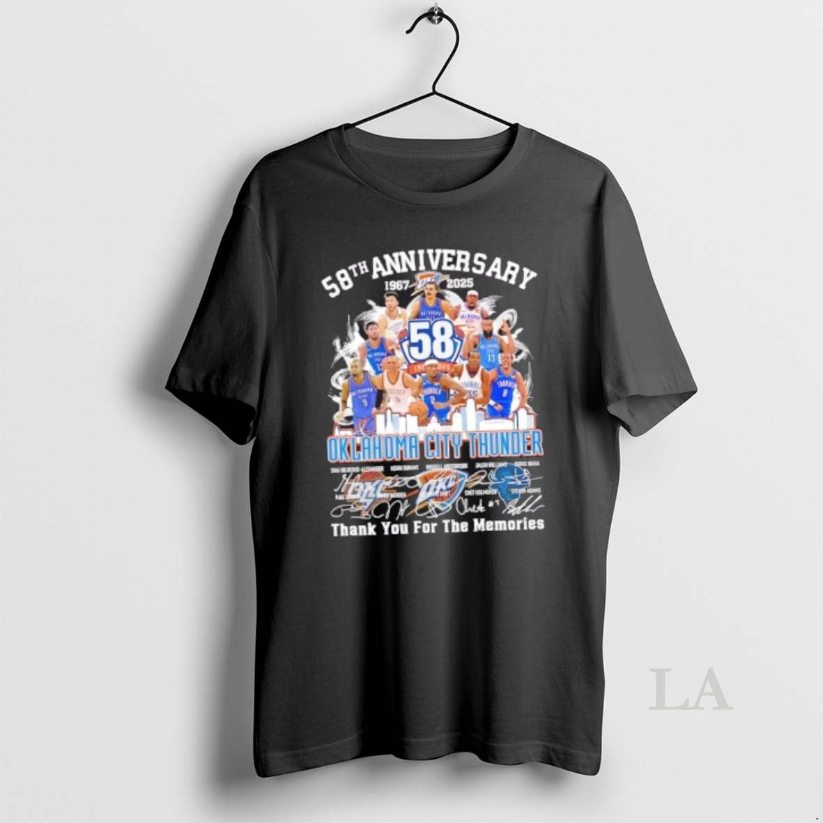Original 58th Anniversary 1967 2025 Oklahoma City Thunder Legends Thank You For The Memories T-Shirts, Hoodie, Sweatshirt
