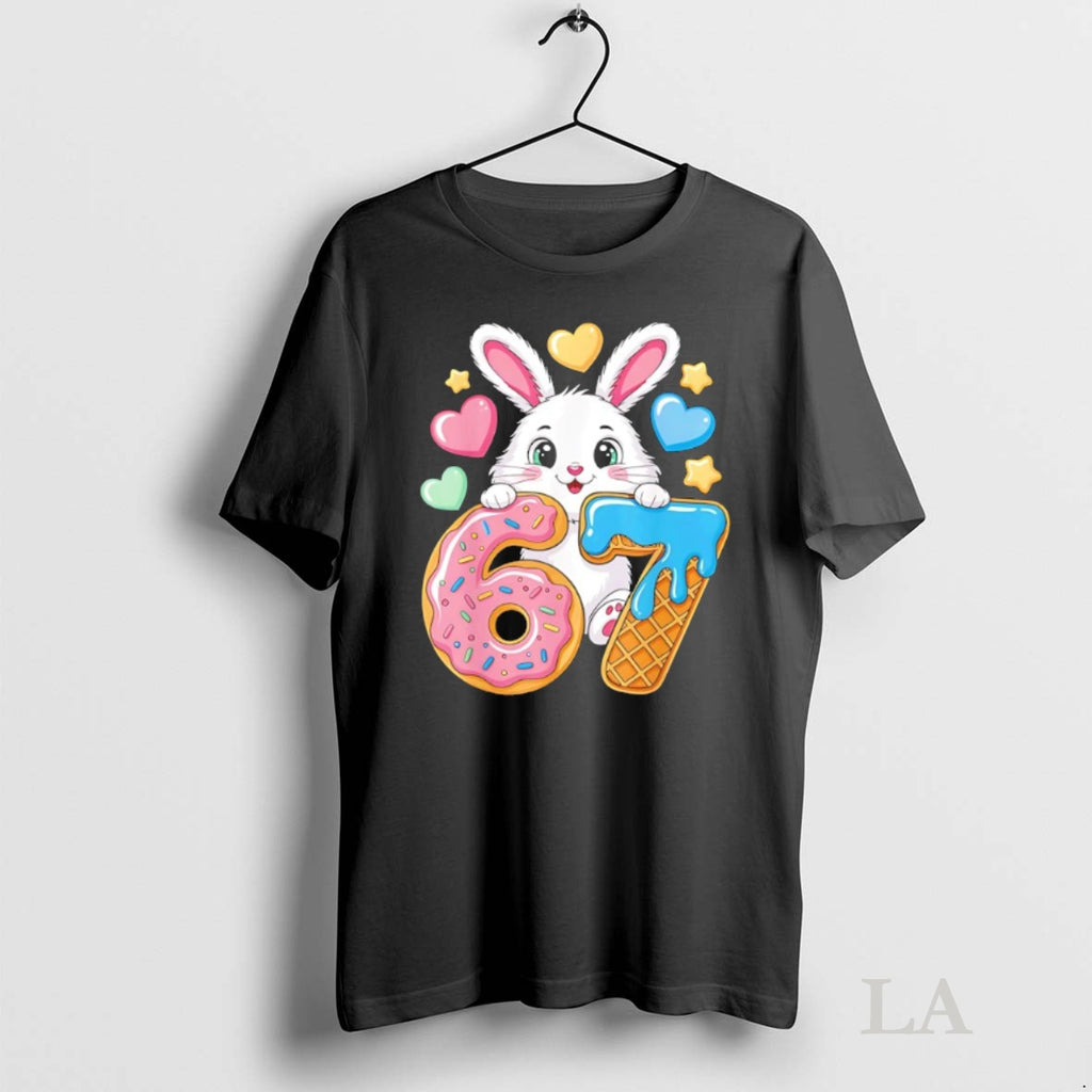 Original 6 7 Bunny Ice Cream Drip Cool T-Shirts, Hoodie, Sweatshirt | InkNestWear.com