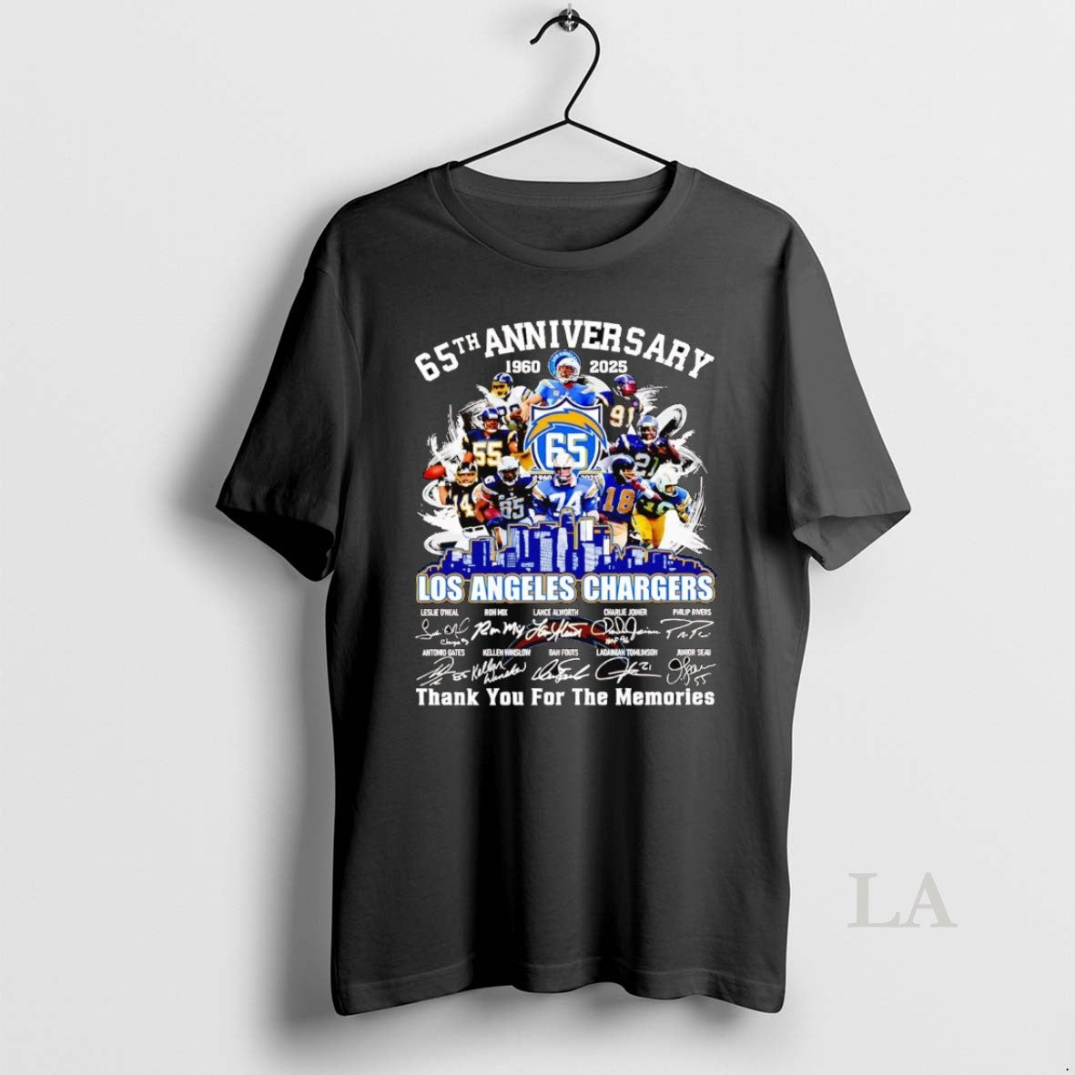 Original 65th Anniversary 1960 2025 Los Angeles Chargers Team Players T-Shirts, Hoodie, Sweatshirt | InkNestWear.com