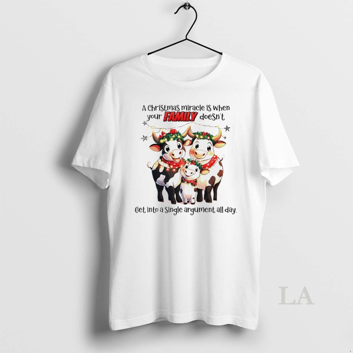 Original A Christmas Miracle Is When Your Family Doesnt Get Into A Single Argument All T-Shirts, Hoodie, Sweatshirt
