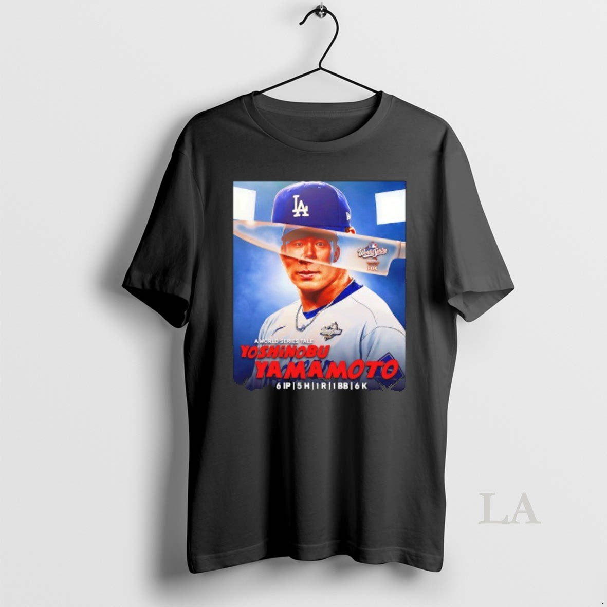 Original A World Series Tale Yoshinobu Yamamoto Los Angeles Dodgers T-Shirts, Hoodie, Sweatshirt | InkNestWear.com