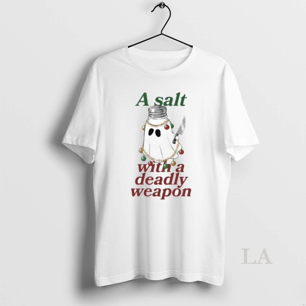 Original A Salt With A Deadly Weapon Ghost Chrismas Lights Graphic T-Shirts, Hoodie, Sweatshirt | InkNestWear.com