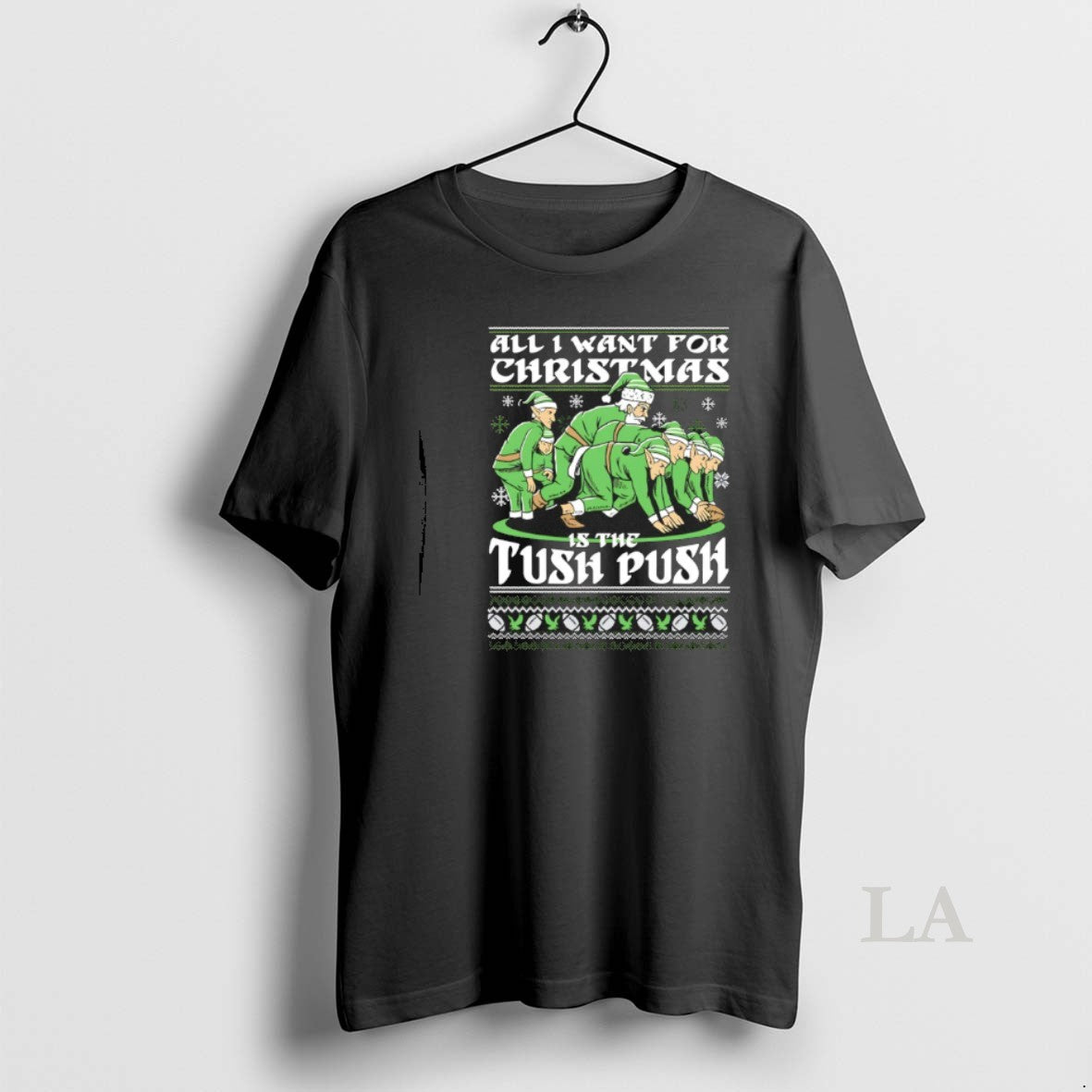 Original All I Want For Christmas Is The Tush Push Ugly T-Shirts, Hoodie, Sweatshirt | InkNestWear.com