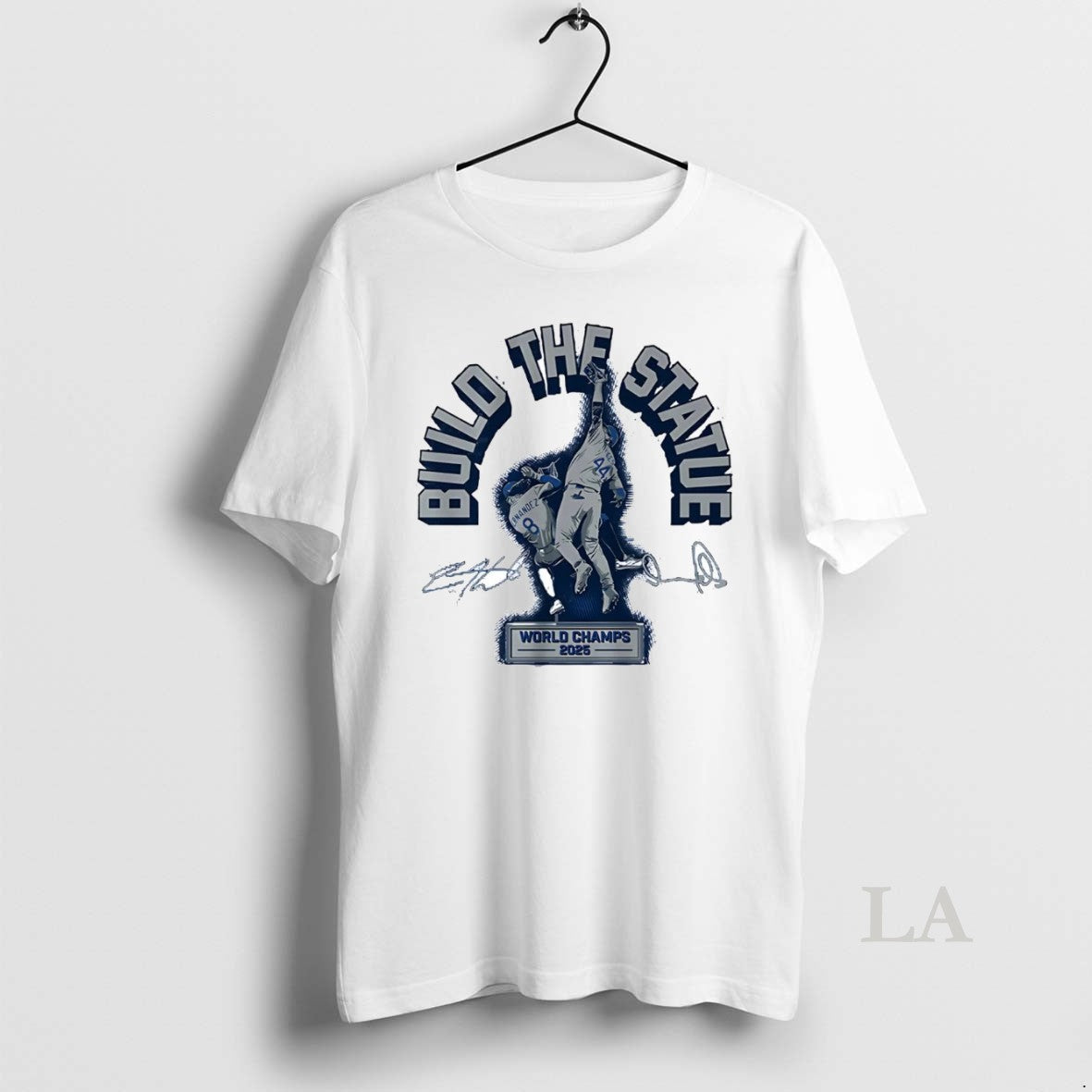 Original Andy Pages And Kike Hernandez Build The Statue World Champions 2025 T-Shirts, Hoodie, Sweatshirt | InkNestWear.com