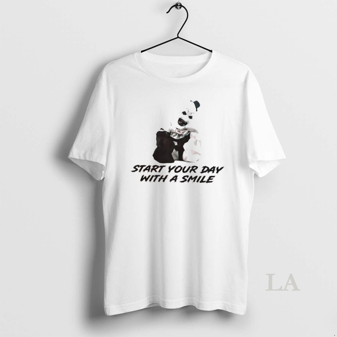 Original Art The Clown Start Your Day With A Smile Halloween T-Shirts, Hoodie, Sweatshirt | InkNestWear.com