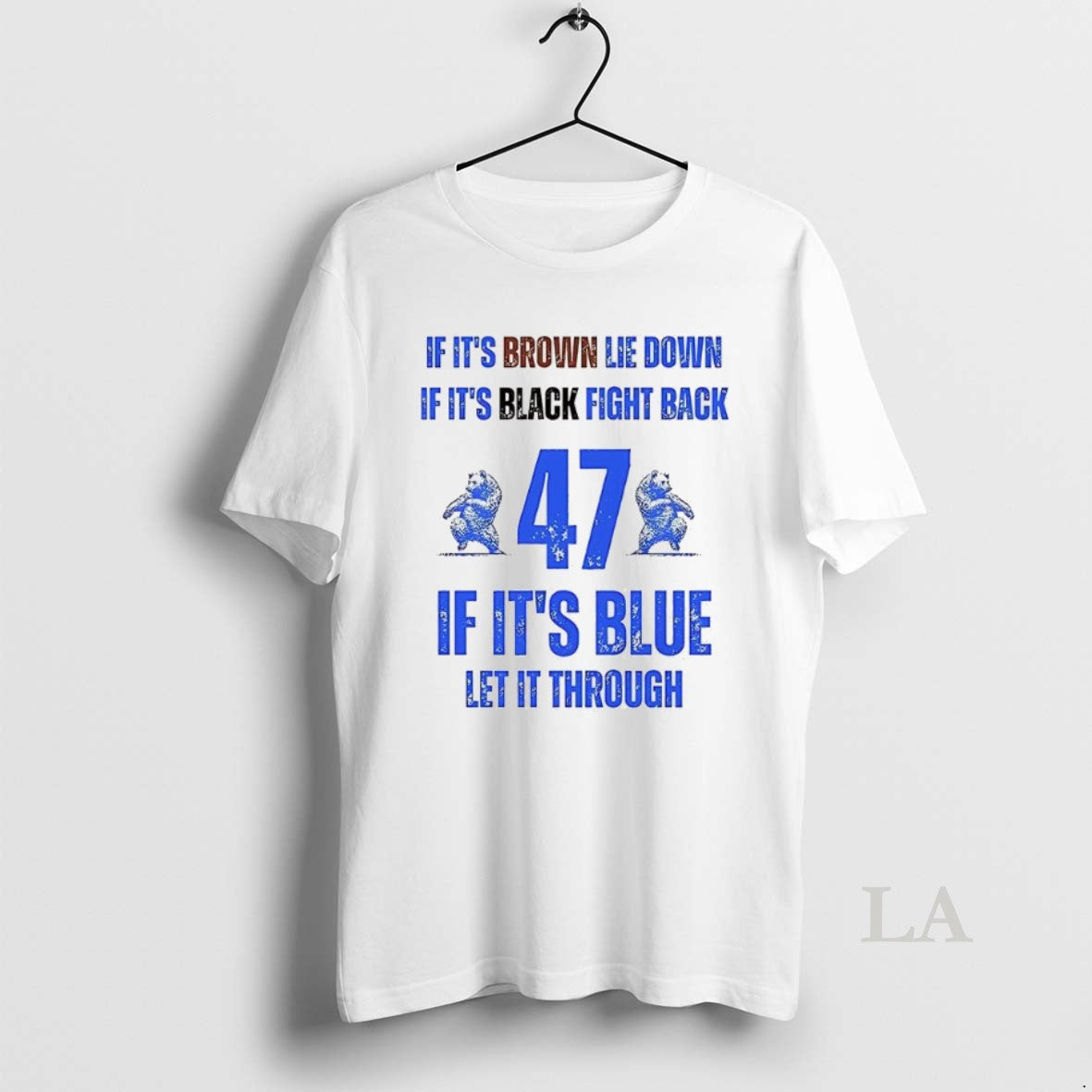 Original Byu 47 If Its Brown Lie Down If Its Black Fight Back T-Shirts, Hoodie, Sweatshirt | InkNestWear.com