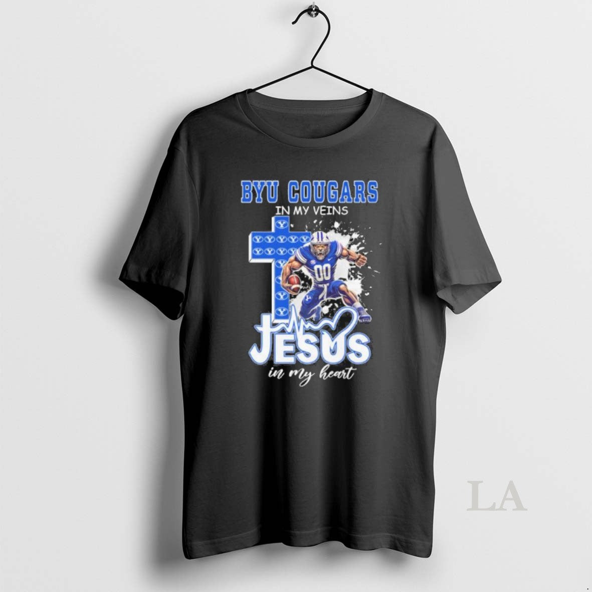 Original Byu Cougars Football Mascot In My Veins Jesus In My Heart T-Shirts, Hoodie, Sweatshirt | InkNestWear.com