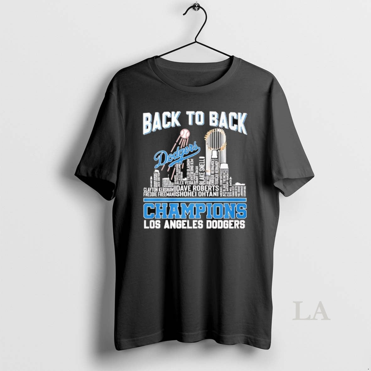 Original Back To Back Champions Los Angeles Dodgers Skyline Graphic T-Shirts, Hoodie, Sweatshirt | InkNestWear.com