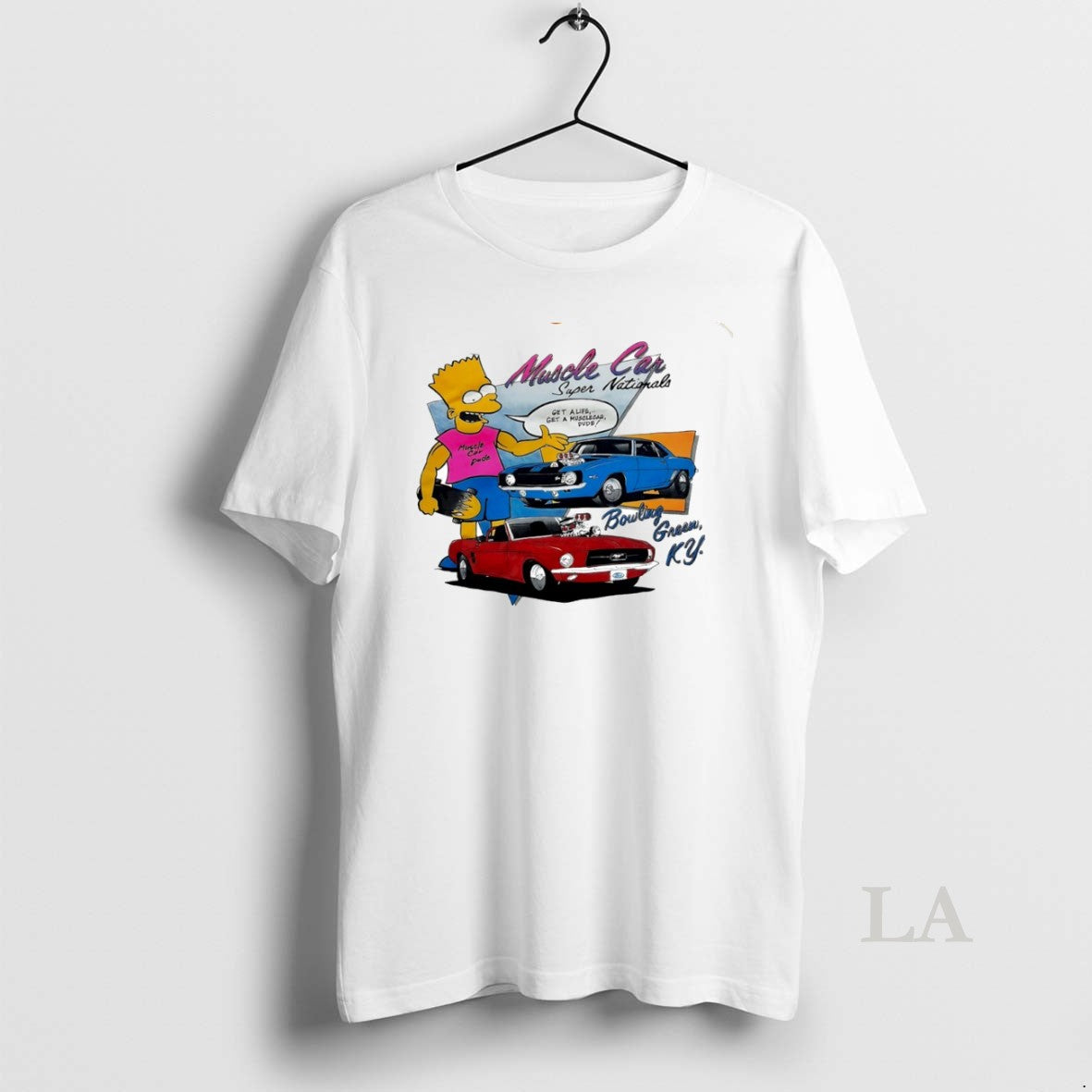 Original Bart Simpson Muscle Car Super Nationals Bowling Green Ky Circle T-Shirts, Hoodie, Sweatshirt | InkNestWear.com
