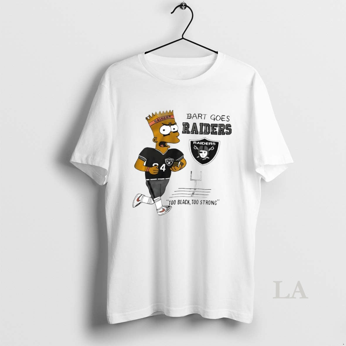 Original Bart Goes Raiders To Black Too Strong Circle T-Shirts, Hoodie, Sweatshirt | InkNestWear.com
