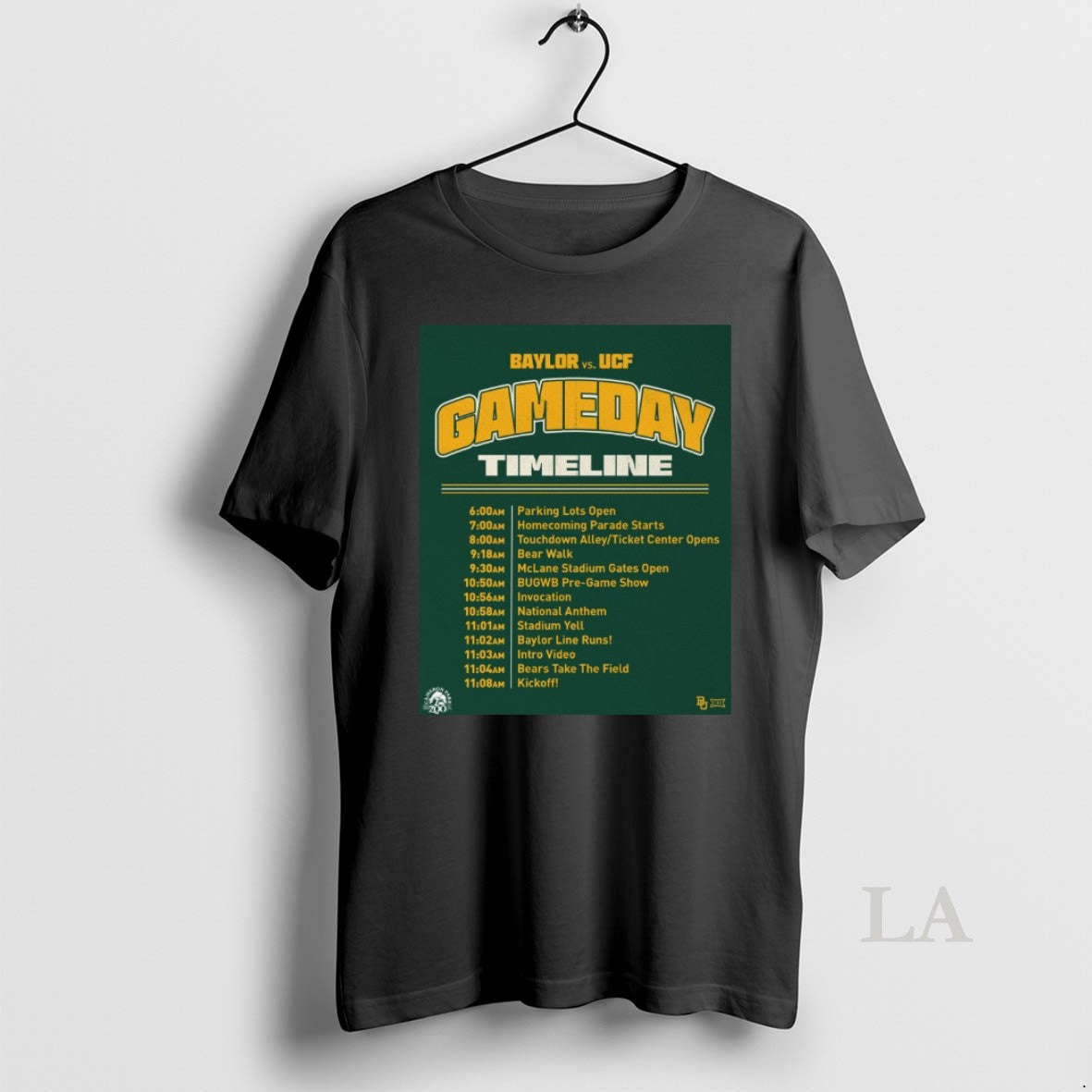 Original Baylor Bears Vs Ucf Knights Gameday Timeline 2025 T-Shirts, Hoodie, Sweatshirt | InkNestWear.com