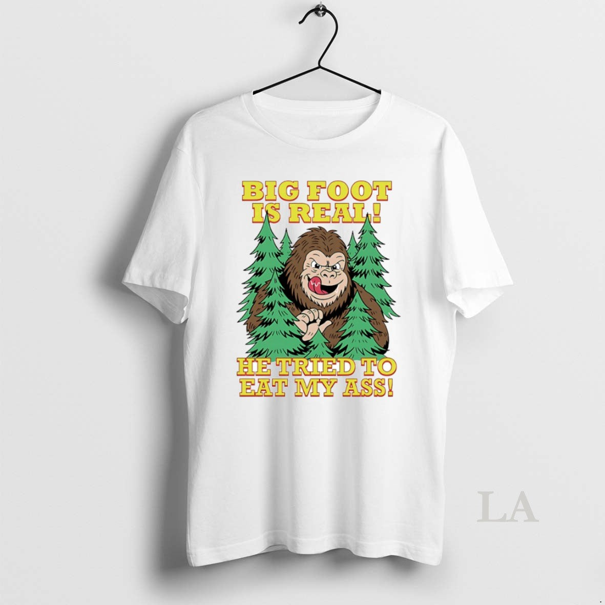 Original Big Foot Is Real He Tried To Eat My Ass Circle T-Shirts, Hoodie, Sweatshirt | InkNestWear.com