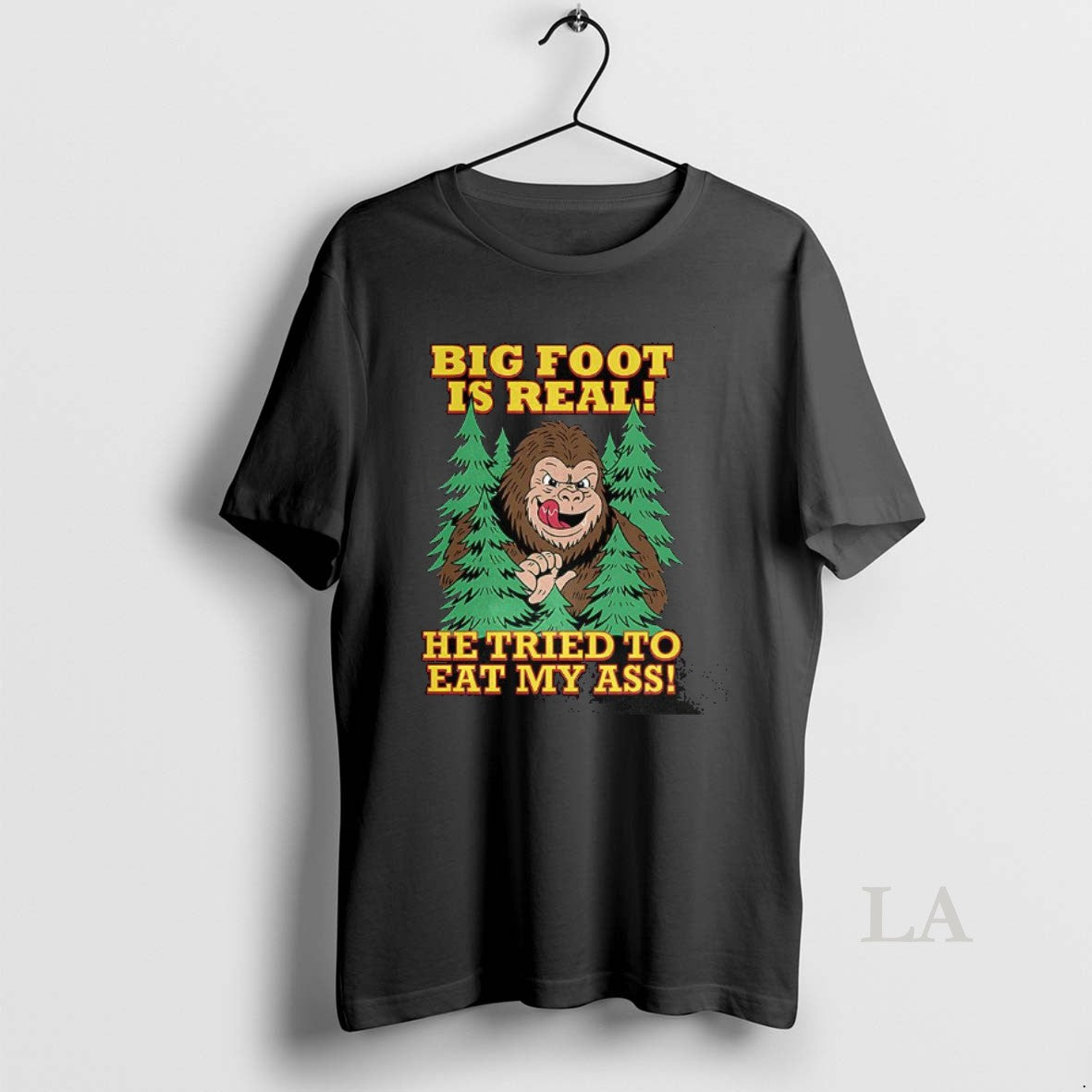 Original Big Foot Is Real He Tried To Eat My Ass Mystical Creatures Meme T-Shirts, Hoodie, Sweatshirt | InkNestWear.com