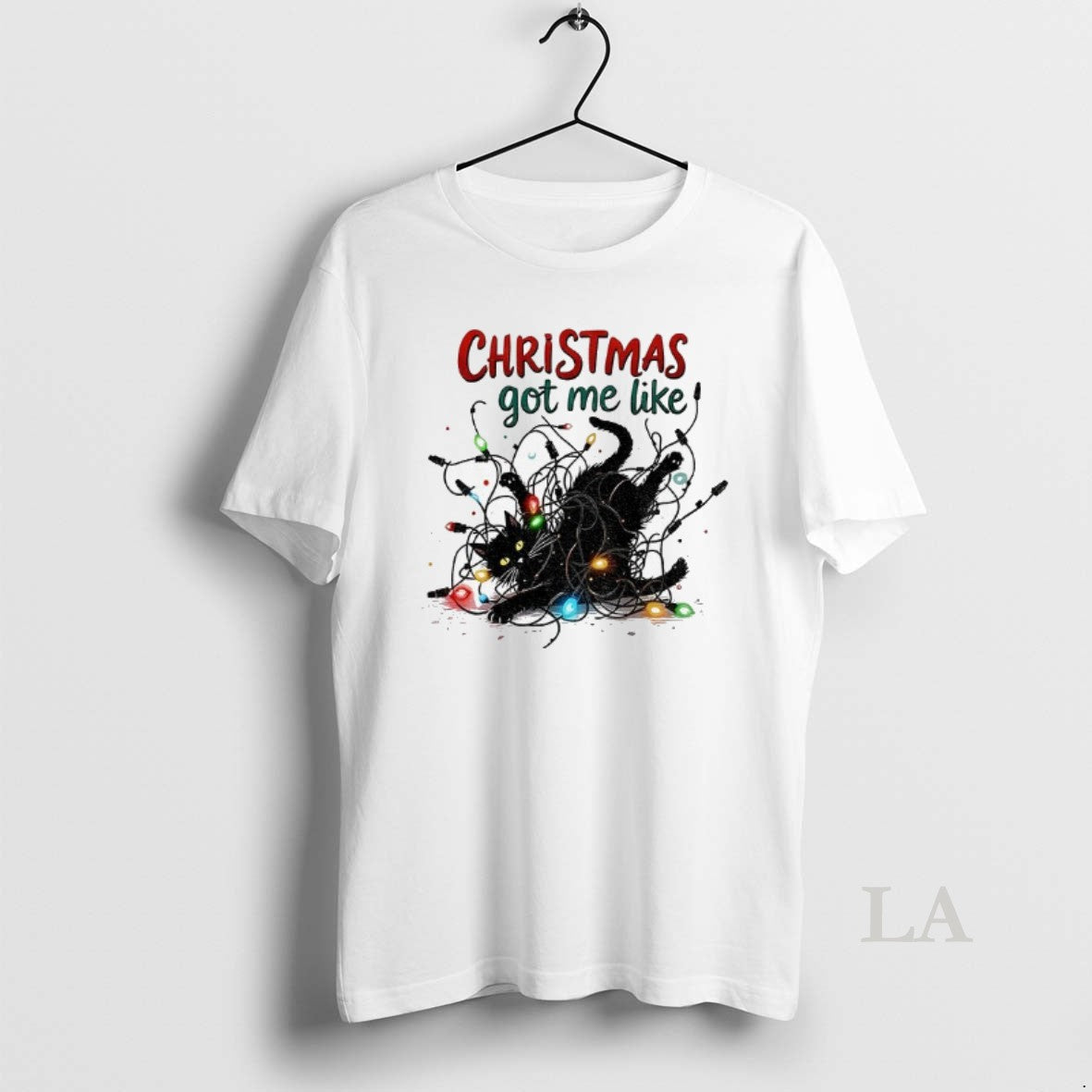 Original Black Cat Christmas Got Me Like Merry Christmas T-Shirts, Hoodie, Sweatshirt | InkNestWear.com