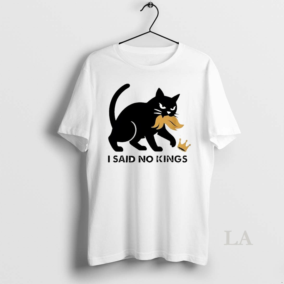 Original Black Cat I Said No Kings Anti Trump