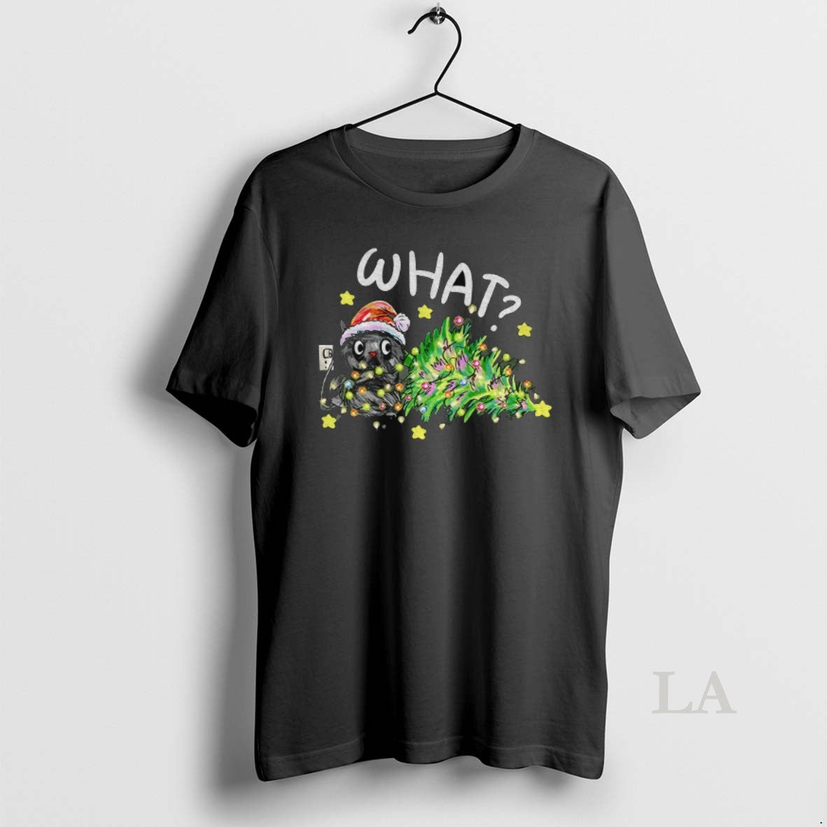 Original Black Cat Santa Hat What Christmas Tree Merry Christmas 2025 T-Shirts, Hoodie, Sweatshirt | InkNestWear.com