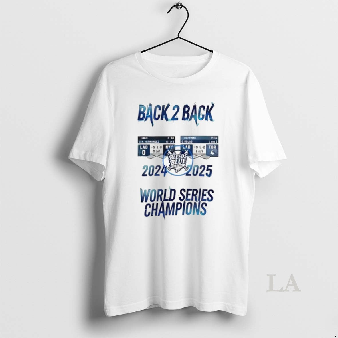 Original Bleeds Blue Los Angeles Dodgers Back 2 Back World Series Champions 2024 2025 Graphic T-Shirts, Hoodie, Sweatshirt