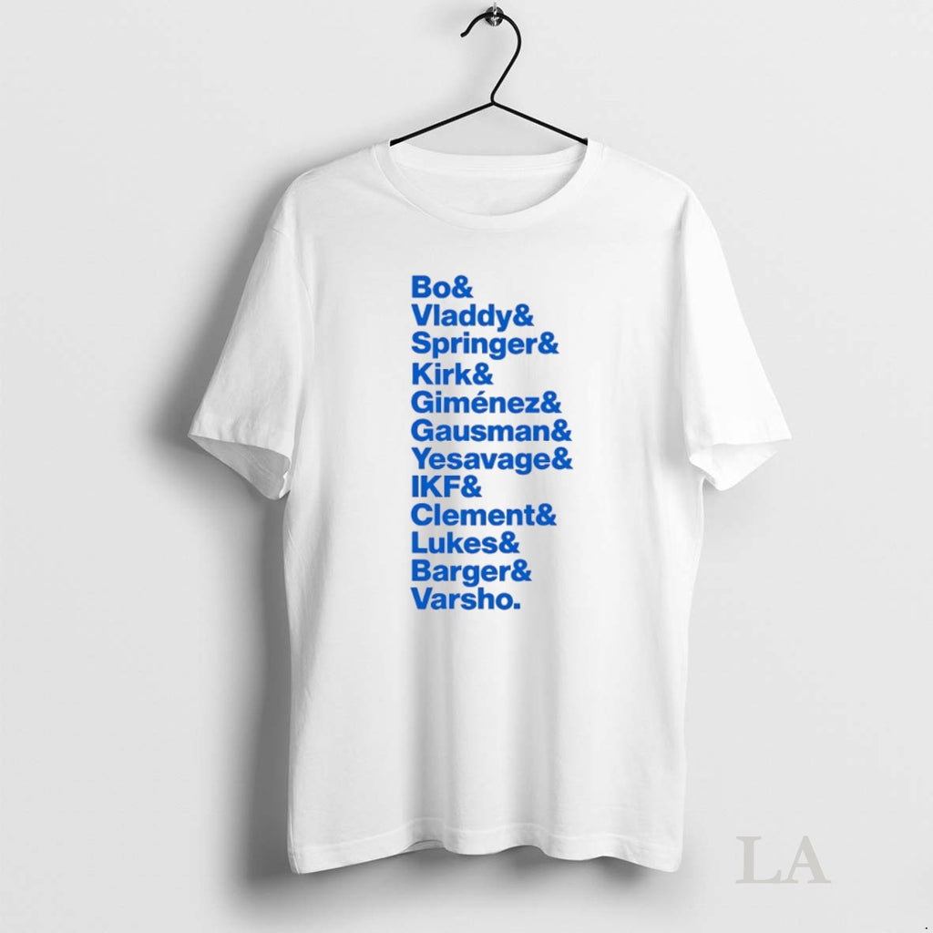 Original Bo Vladdy Springer Kirk Gimenez Gausman T-Shirts, Hoodie, Sweatshirt | InkNestWear.com