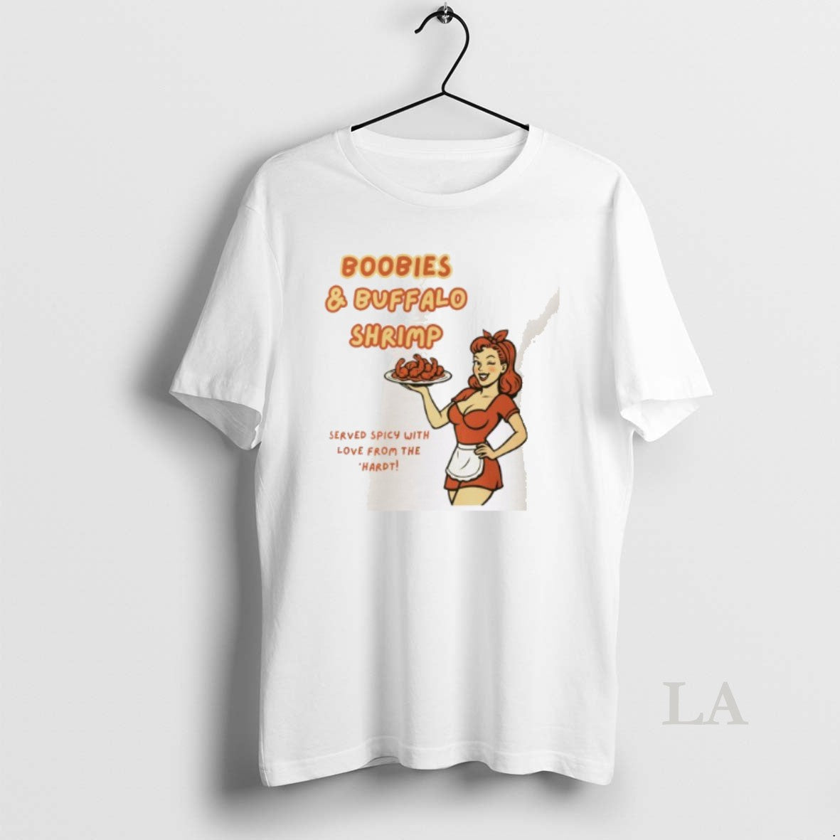 Original Boobies Buffalo Shrimp Served Spicy With Love From The Hardt T-Shirts, Hoodie, Sweatshirt | InkNestWear.com