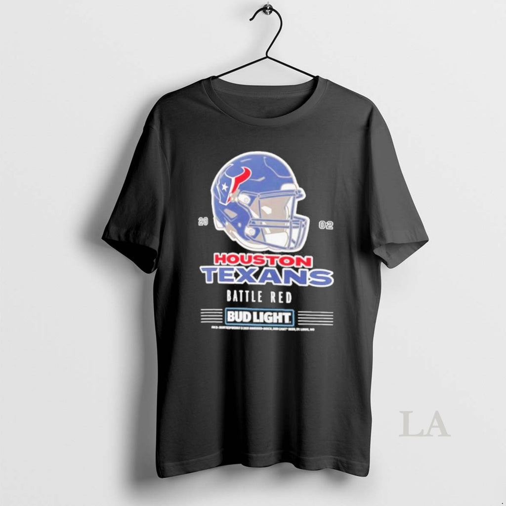 Original Bud Light X Houston Texans Battle Red Helmet T-Shirts, Hoodie, Sweatshirt | InkNestWear.com