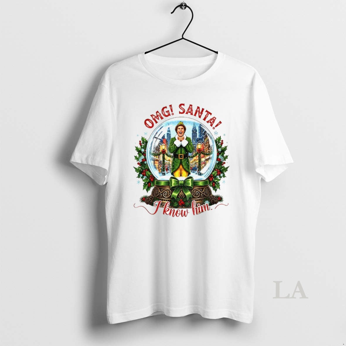 Original Buddy The Elf Omg Santa I Know Him Merry Christmas T-Shirts, Hoodie, Sweatshirt | InkNestWear.com