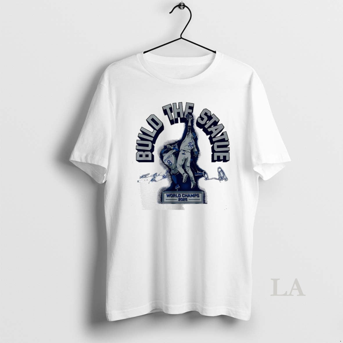 Original Build The Statue Andy Pages And Kike Hernandez 2025 World Series Signature T-Shirts, Hoodie, Sweatshirt