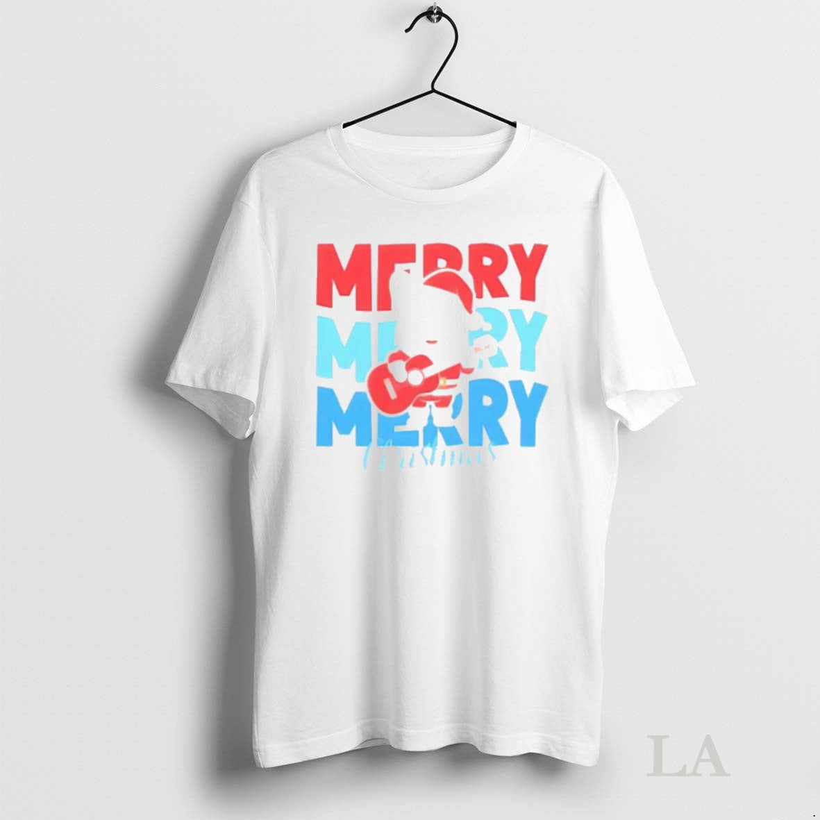 Original Bulldog Santa Guitar Merry Merry Merry Christmas T-Shirts, Hoodie, Sweatshirt | InkNestWear.com