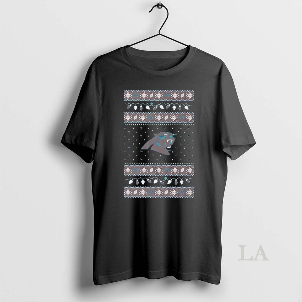 Original Carolina Panthers Ugly Christmas Light T-Shirts, Hoodie, Sweatshirt | InkNestWear.com
