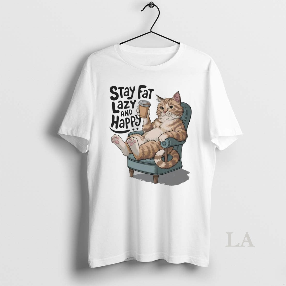 Original Cat Stay Fat Lazy And Happy T-Shirts, Hoodie, Sweatshirt | InkNestWear.com