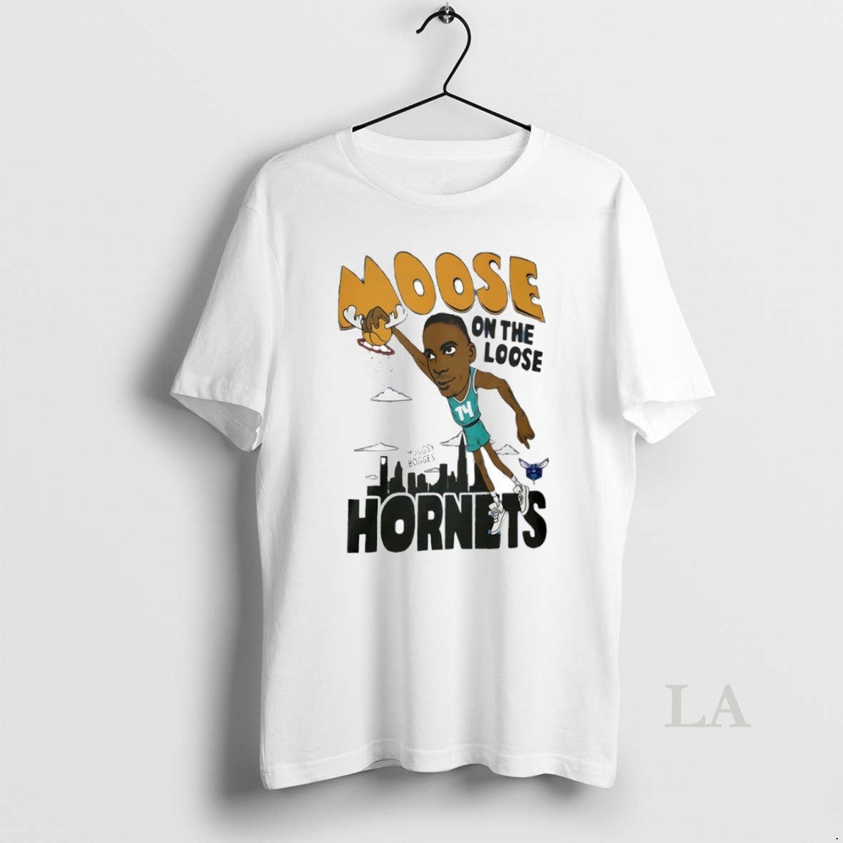 Original Charles Lee Wearing Moose On The Loose Charlotte Hornets Circle T-Shirts, Hoodie, Sweatshirt | InkNestWear.com