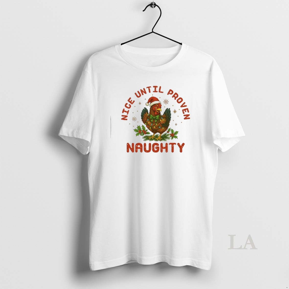 Original Chicken Christmas Nice Until Proven Naughty T-Shirts, Hoodie, Sweatshirt | InkNestWear.com