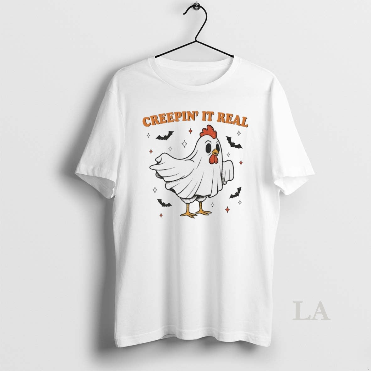 Original Chicken Ghost Creepin It Real Halloween T-Shirts, Hoodie, Sweatshirt | InkNestWear.com