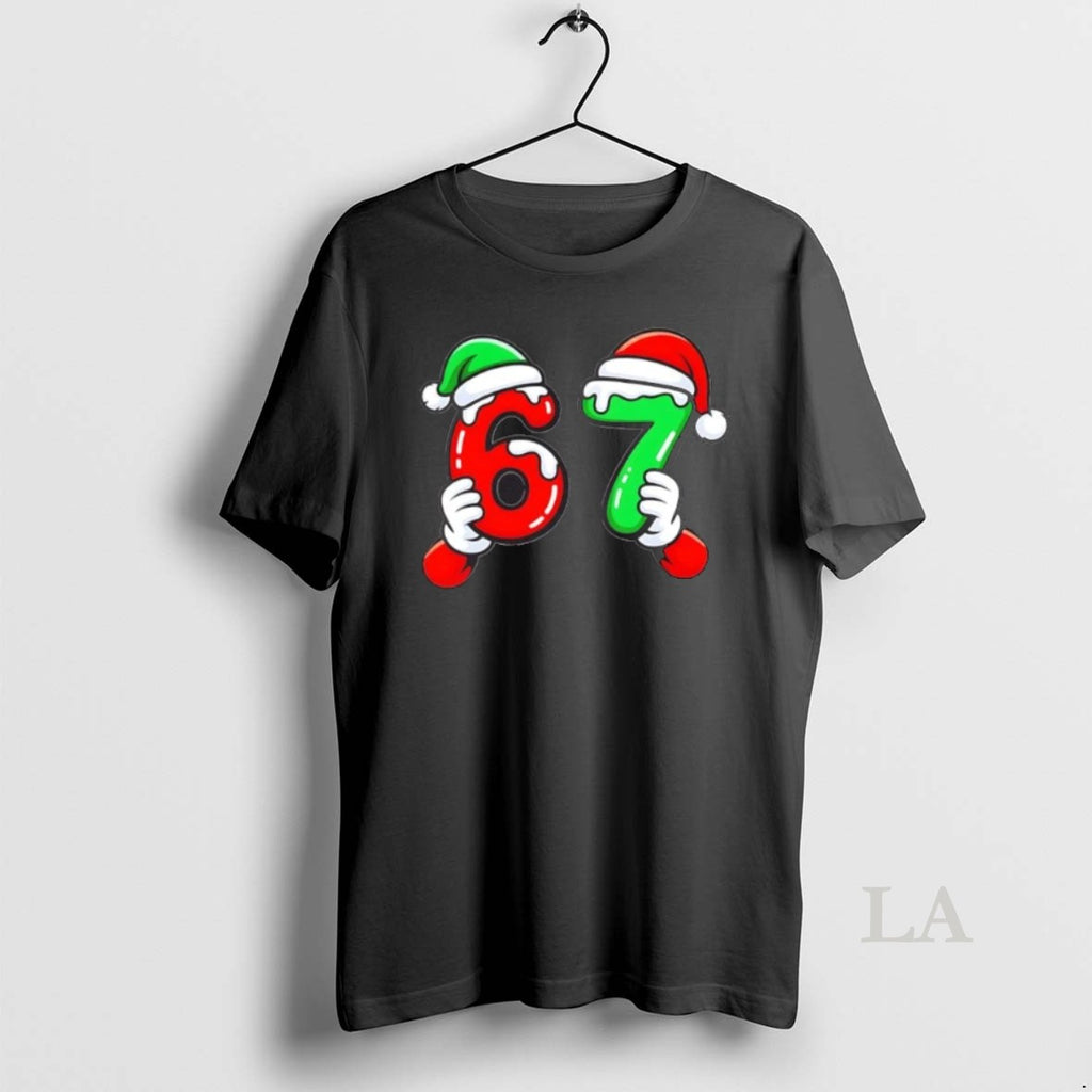 Original Christmas 67 Santa Hands 6 7 Meme T-Shirts, Hoodie, Sweatshirt | InkNestWear.com