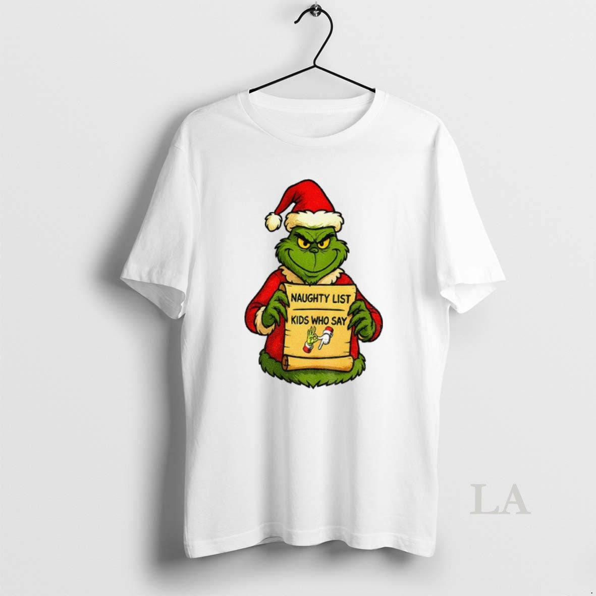 Original Christmas Grinch Santa Naughty List Kids Who Say 6 7 Six Seven Funny T-Shirts, Hoodie, Sweatshirt | InkNestWear.com