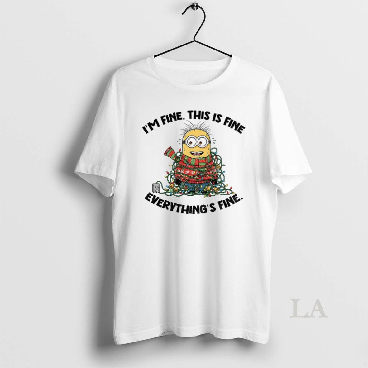 Original Christmas Minion Im Fine This Is Fine Everythings Fine T-Shirts, Hoodie, Sweatshirt | InkNestWear.com