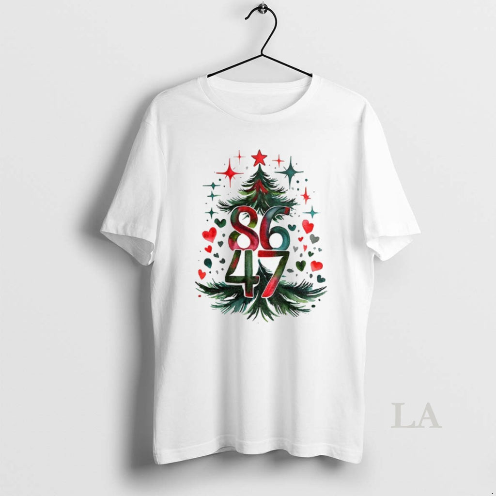 Original Christmas Tree Anti Trump 86 47 Anti Maga Democrat Progressive Merry Christmas T-Shirts, Hoodie, Sweatshirt