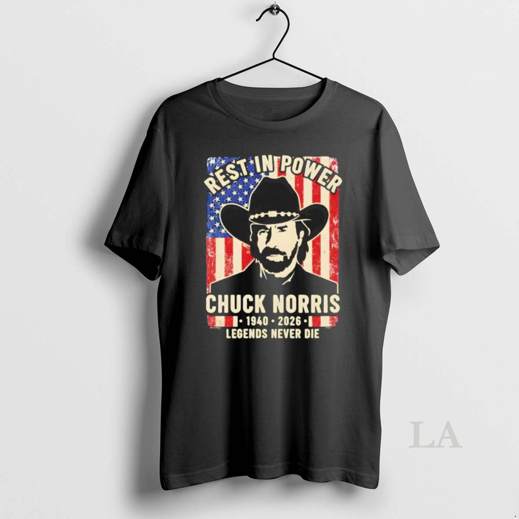 Original Chuck Norris Rest In Power Western Legend Never Die Patriotic Cowboy